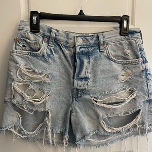 Free People Ripped Jean Shorts